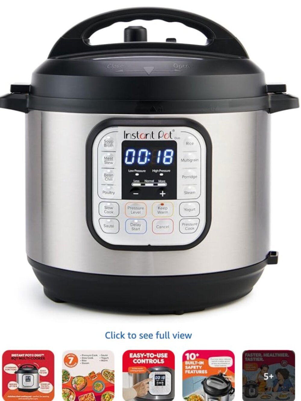 Instant Pot Duo 7-in-1 Electric Pressure Cooker, Slow Cooker, Rice Cooker